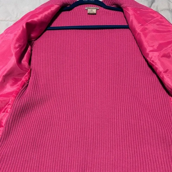 Escapade Studded Suede Knit Pink Jacket Sweater Size M - Picture 12 of 15